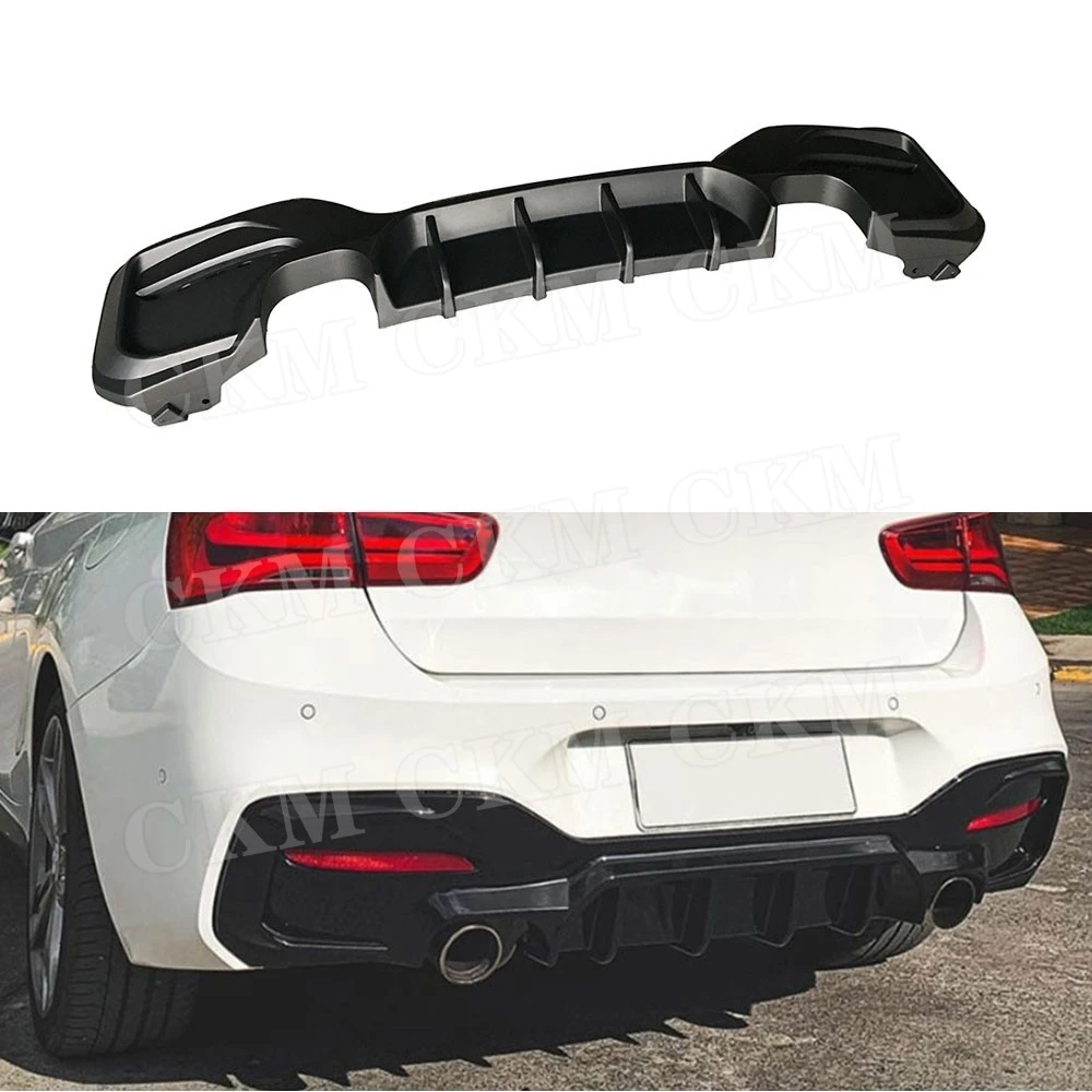 

Carbon Fiber Look Rear Lip Diffuser Spoiler Bumper for BMW 1 Series M Sport F20 F21 M135i M140i 2017 2018 ABS Rear Diffuser