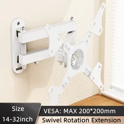 TV Wall Mount Bracket, Rotation Tilt Swivel Retractable TV Mount Stand for 14-37 Inch LED, LCD Flat Screen TV Monitor Holder