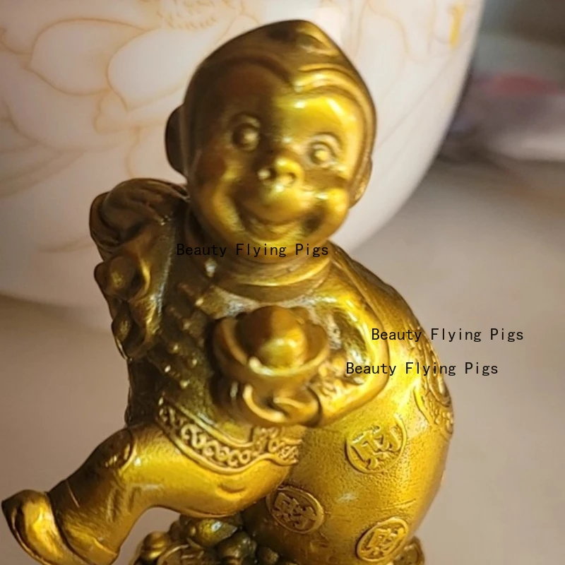 1pc Metal Monkey Ornament Office Wealth Recruitment Ornaments Home Decoration Chinese Zodiac Ornaments Feng Shui Accessories