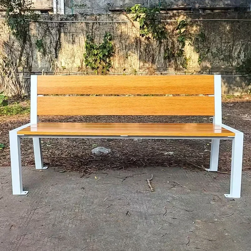 

Outdoor park bench courtyard wrought iron double pineapple grid anti-corrosion seat outdoor shopping mall stool row