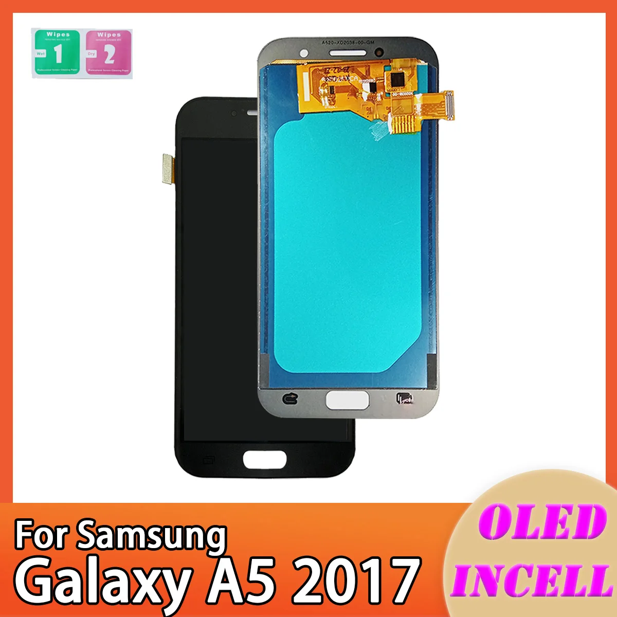 5.2'' TFT LCD For Samsung Galaxy A5 2017 SM-A520F Display Touch Screen Digitizer Assembly Replacement Parts LCD For A520 LCD