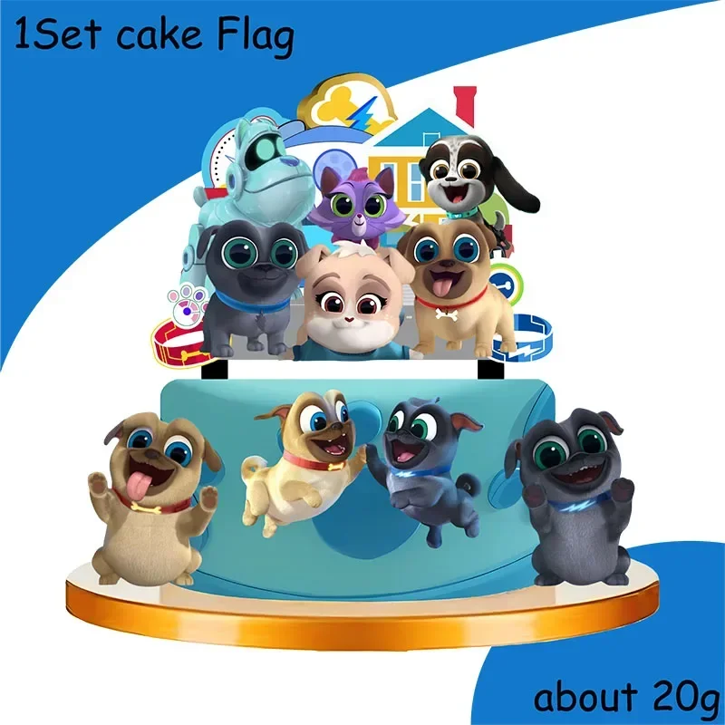 disney puppy dog theme family party supplies tableware paper cup plate flag baby shower balloons birthday party decoration