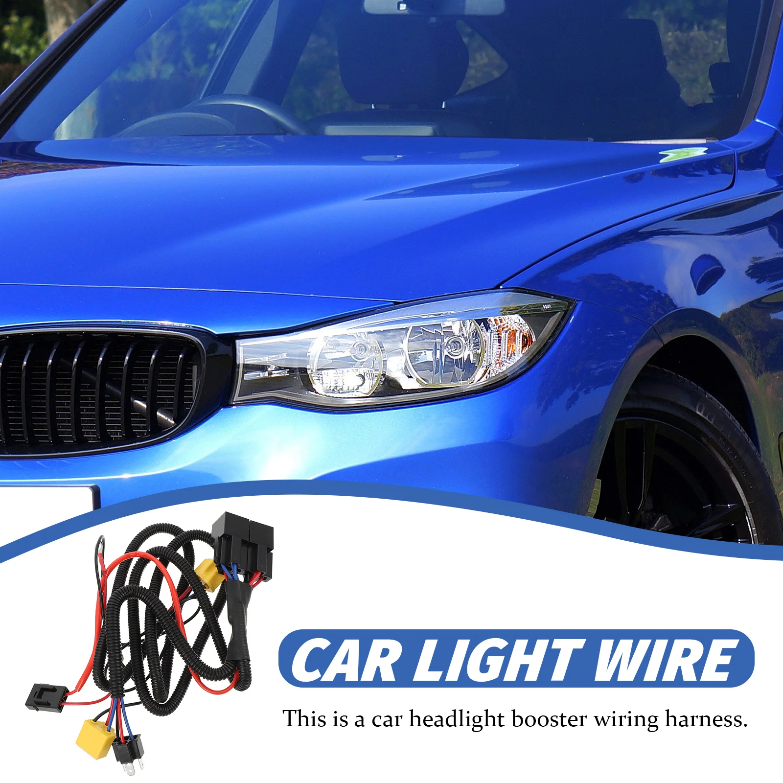 s H4 Headlight Booster Wiring Harness Flame Resistant Thick Line Durable Car Light Wire For Multi Tone Horns Claxon Interior - Image 3
