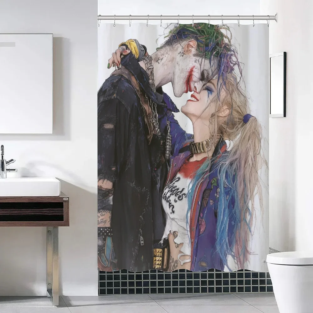 Jokers Shower Curtains Things for the Bathroom Accessories Set Bath Curtain Folding Partition Bedrooms Houses Rooms Quarto Home