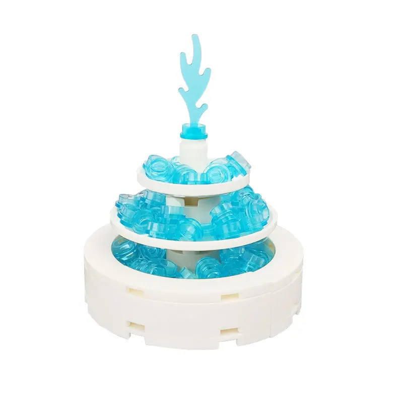 MOC Architecture Fountain Square Bausteine – City Park Wasserfunktionsmodell, DIY pädagogisches Konstruktionsspielzeug f