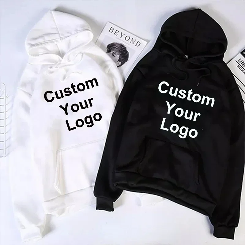 2024 Long Sleeve Customized high quality Hoodie Text Logo Casual Custom Printed Text DIY Customized Logo Personalized Hoodies