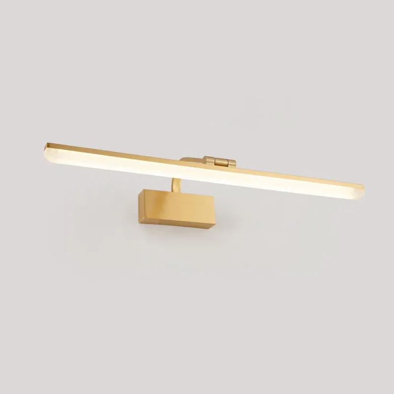 Nordic mirror headlights simple modern creative all copper rotatable bathroom bathroom mirror cabinet dresser led wall lamp