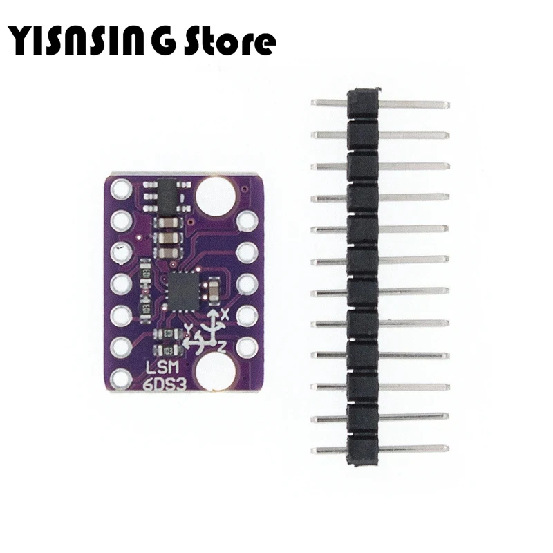 GY-LSM6DS3 LSM6DS3 Accelerometer Gyro Embedded Digital Temperature Sensor Module SPI IIC I2C Interface Module 8kb FIFO Buffer 5V