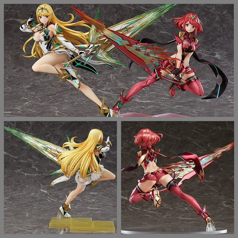 

28 см Xenoblade Chronicles 2 Aegis Mythra Pyra масштаб 1/7 аниме фигурка девушки версия лезвия модель персонажа статуя Коллекционный подарок