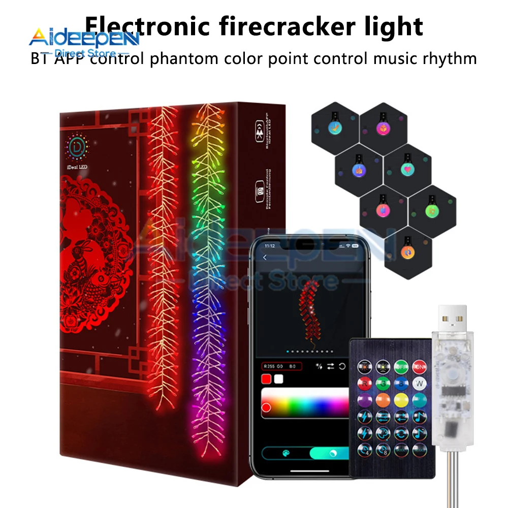1.68M 120 LED String Lights Battery Powered LED String Lights for New Year Holiday Christmas Wedding Party Decor App Control