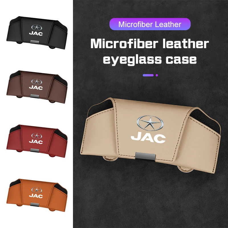 

For JAC Jiayue A3 A5 X4 X7 S3 S4 7S T6 T8 Refine S5 S7 Magnetic Leather Car Glasses Case Visor Sunglasses Box Eyeglass Storage