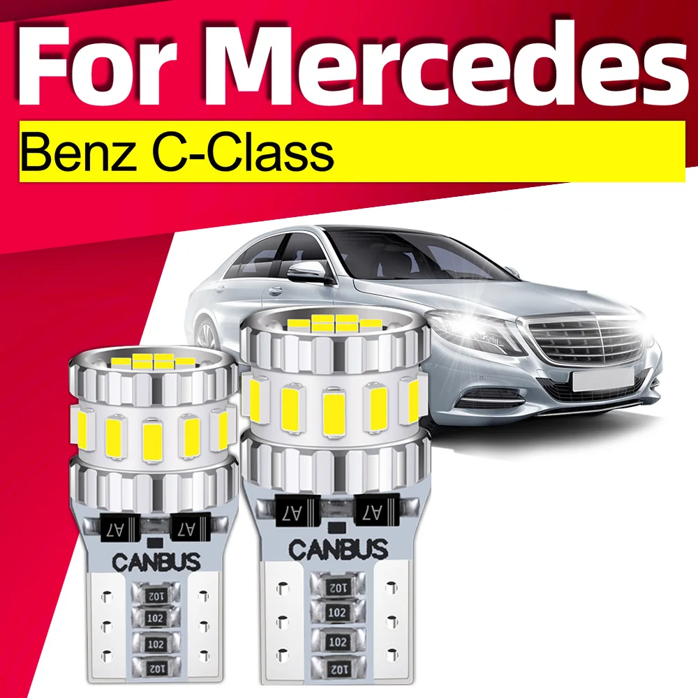 

2x для Mercedes Benz C-Class W203 W204 C63 C200 C180 Светодиодная габаритная лампа Parking Lamp W5W T10 Canbus без ошибок белого цвета