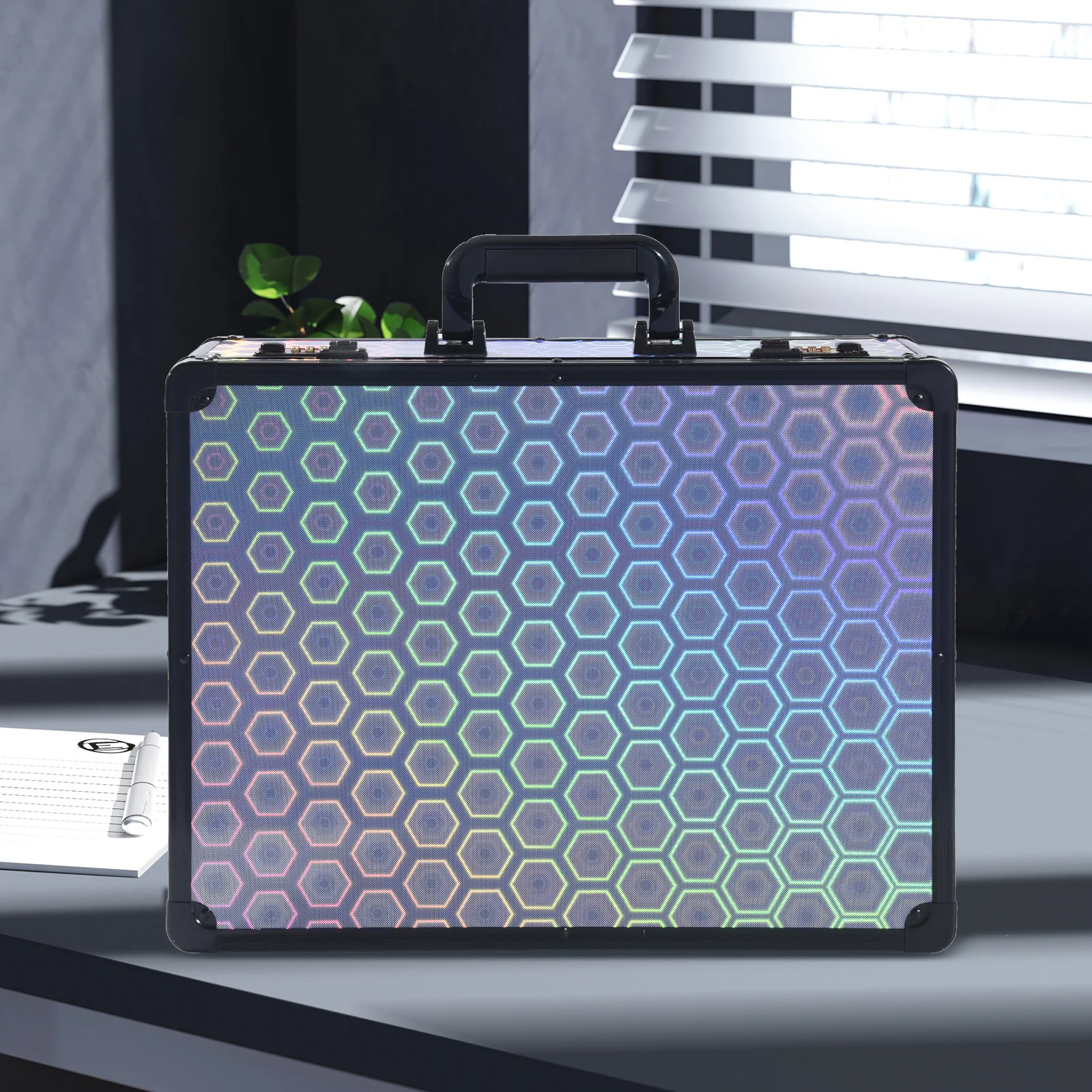 Portable Travel Suitcase Aluminum Alloy Attach Case with Combination Lock for Laptop, Documents Mechanic Hardware Toolbox