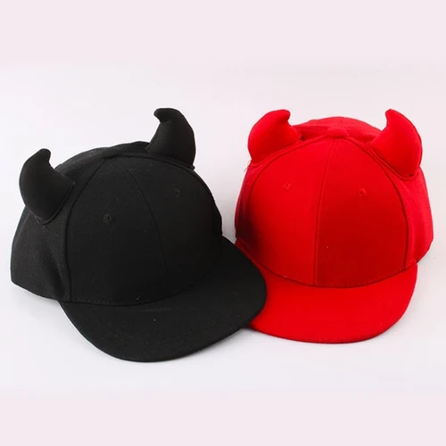 Gorra béisbol ajustable para hijos, sombrero para deportes libre, cuernos para actividades