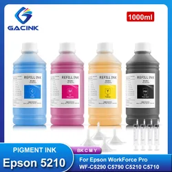 1000ml 5210 Pigment Ink For Epson WorkForce Pro WF-C5290 C5790 C5210 C5710 Waterproof Ink T9441 T9451 T9461 T9481 pigment ink