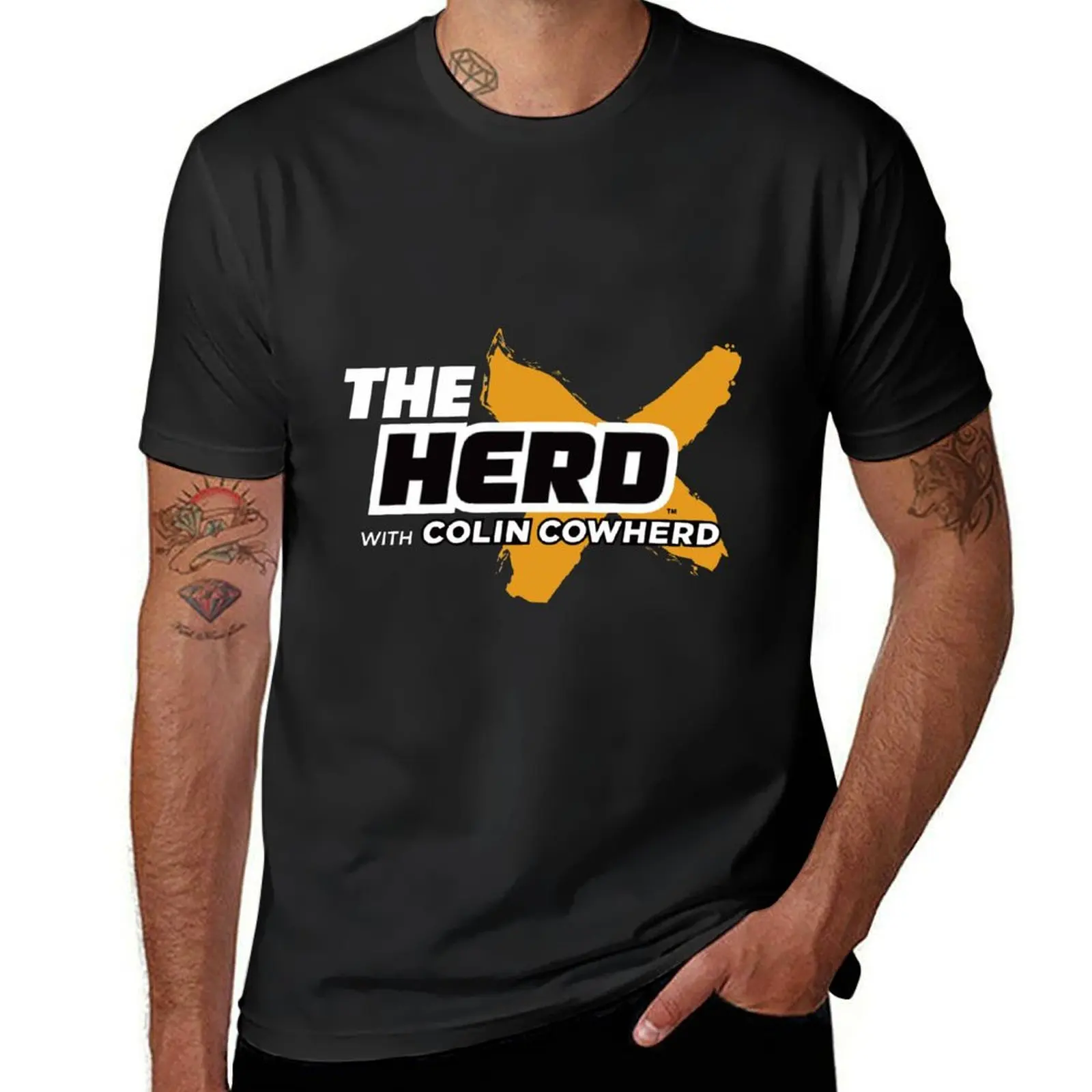 Men's The Herd with Colin Cowherd Logo T-Shirt korean fashion vintage new edition for a boy men t shirts