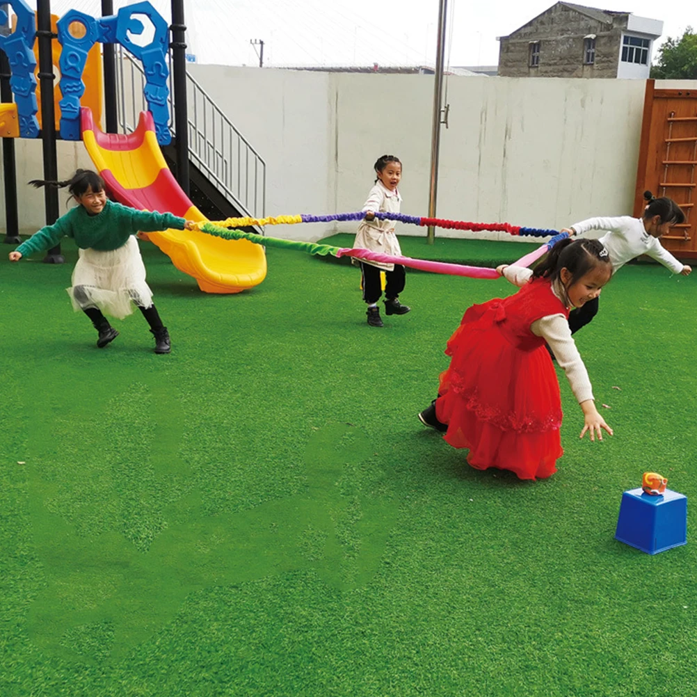 

Rally Ring Stretch Bands Elastic Rainbow Rope PE Equipment for Kids Outdoor Games Playground Building Exercise