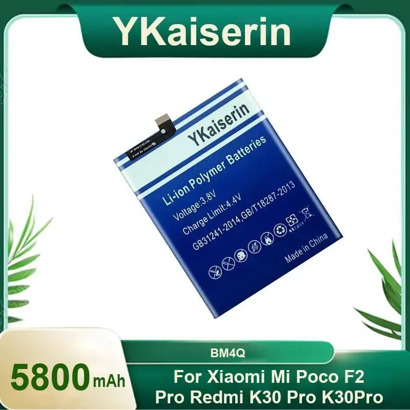 

5800mAh YKaiserin BM4Q Battery for Xiaomi Redmi K30 Pro / Mi Poco F2 Pro Phone Bateria Batteries Fast Shipping + Tools Warranty