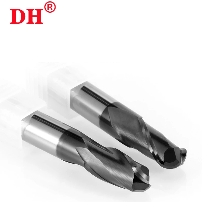 

HRC55 2-Flute Milling Cutter Tungsten Steel Carbide Black Nano Coating Ball End Mill CNC Mechanical Machining Endmills tools