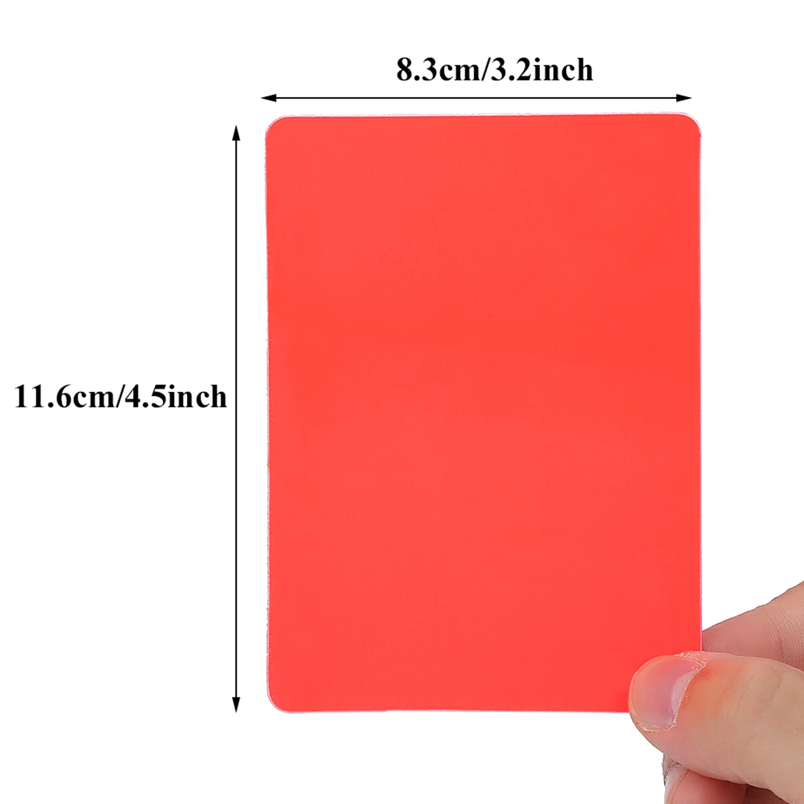 Tarjetas rojas y verdes fluorescentes del árbitro de las competiciones del juego de fútbol del partido de fútbol del PVC