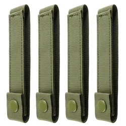 4pcs Outdoor Molle Strap 6 inch Tactical Molle Strap Molle Webbing Straps Attachment Snap Strap Nylon Thumb Snap Straps