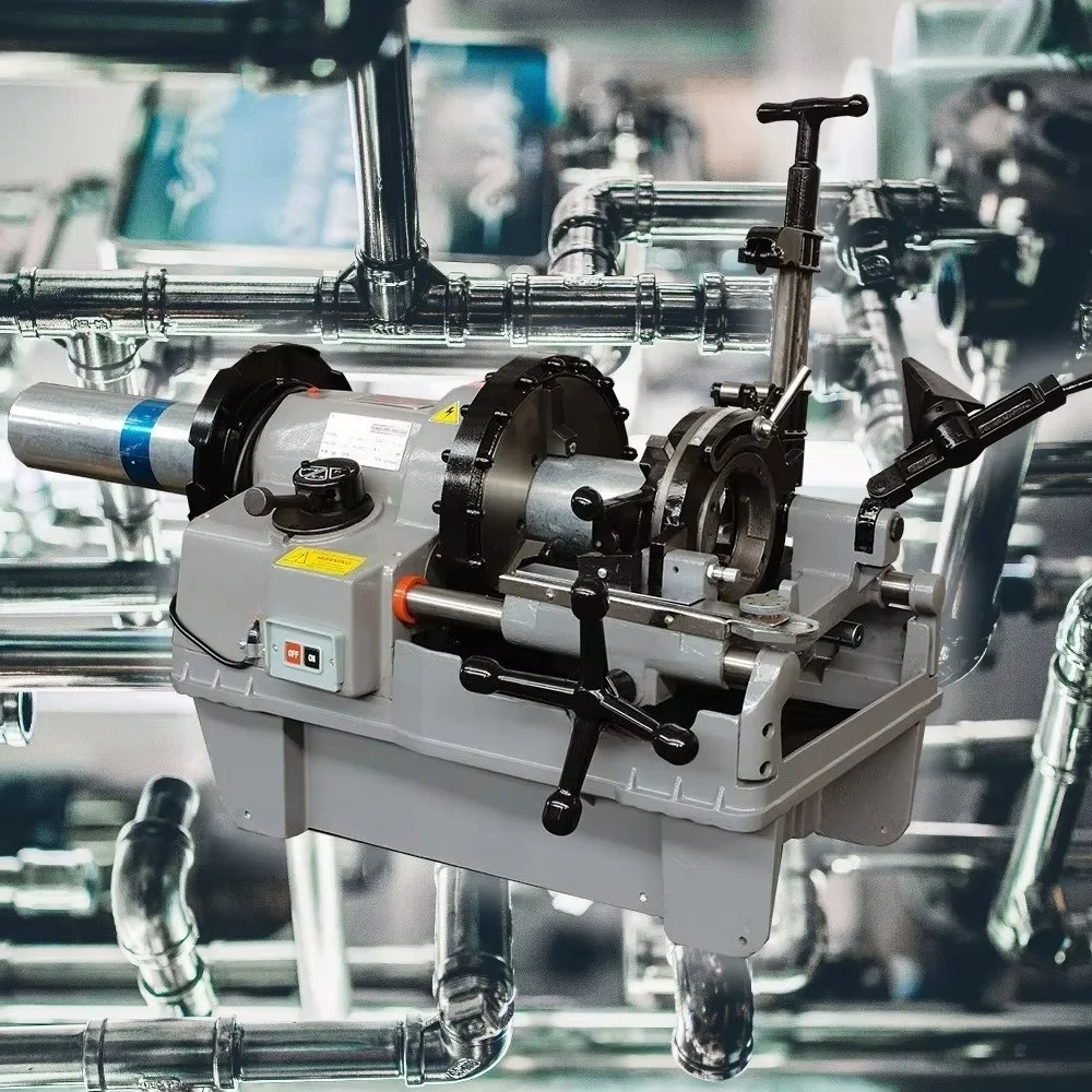Electric Pipe Threading Machine 2Inch Full Automatic Retracting Small Stainless Steel Threader For Galvanized Fire Pipeline