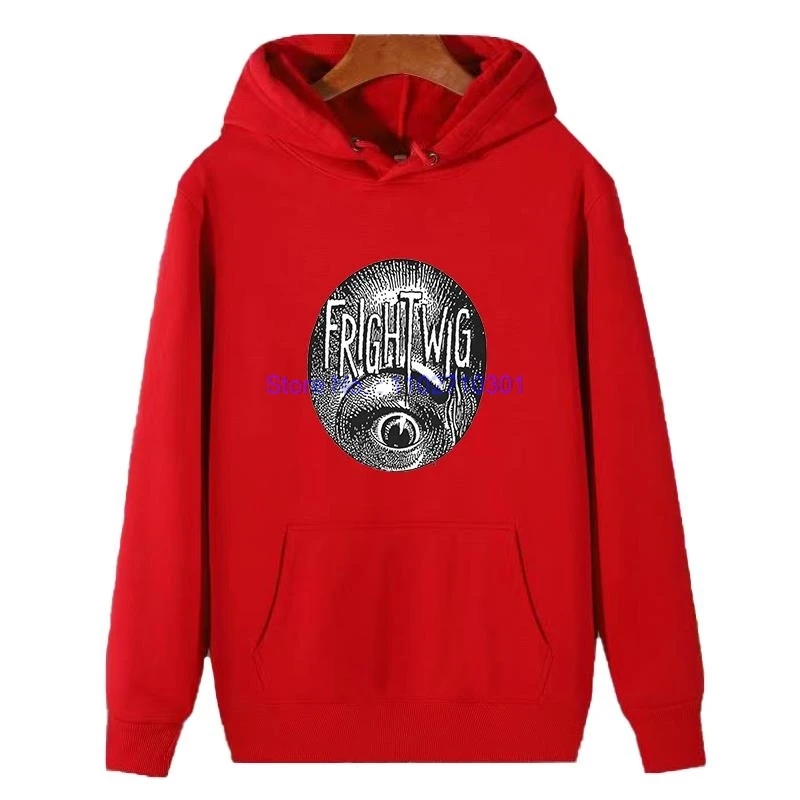 Frightwig American Feminist Punk Music Group Rock Eye Graphic Hooded Sweatshirts Winter Thick Sweater Hoodie Fleece Hoodie