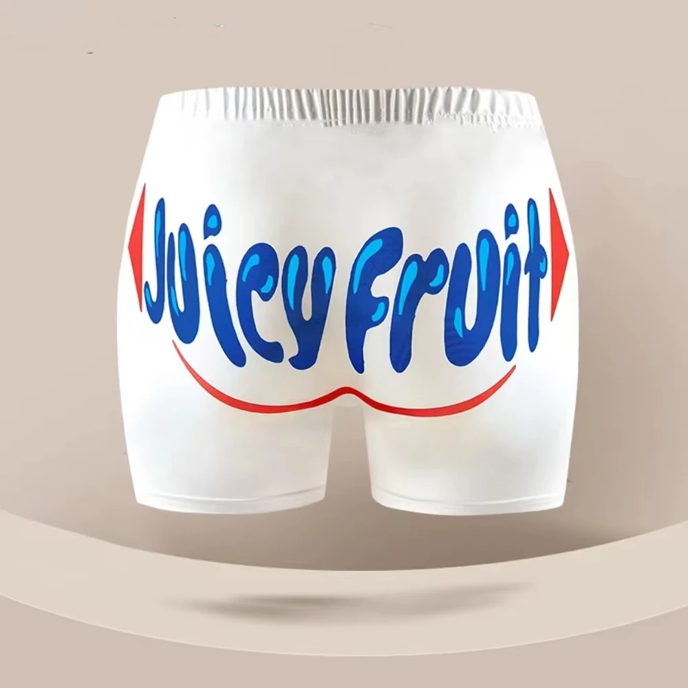 شورت نسائي صيفي مع طباعة جرافيك فواكه عصير، مضحك كاجوال، خصر مرن، ملابس منزلية مريحة، قيعان للياقة البدنية، ناعمة #2