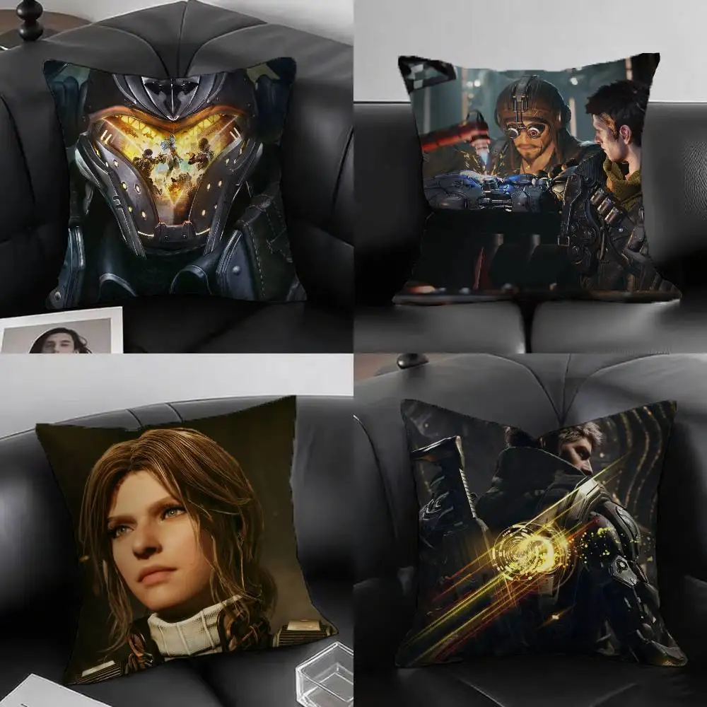 1pc The First Descendant Game Pillow Case Fashion Square Pillowcase Bedroom Sofa Room Ins Decoration Leisure