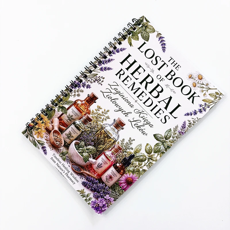 Herbal Remedies Spiral Notebook Polish Edition Cover Journal for Herbalists & Natural Wellness Notes