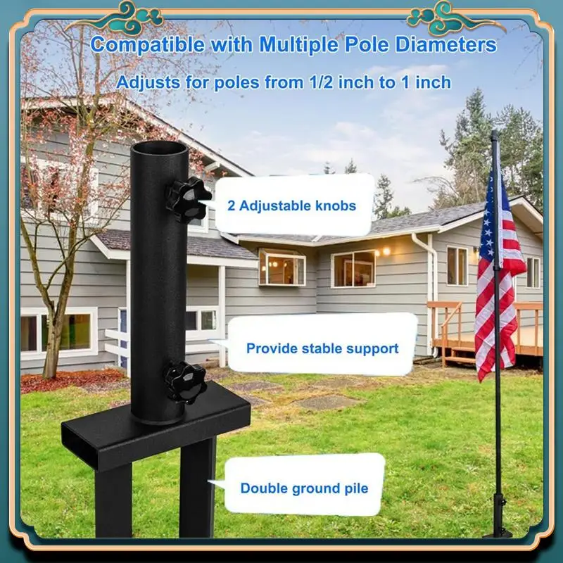 

Latest Flag Spike Ground Stake,Ground Spike Flag Pole Holder Metal Stakes For Ground, Flag Base, Universal Light Stakes