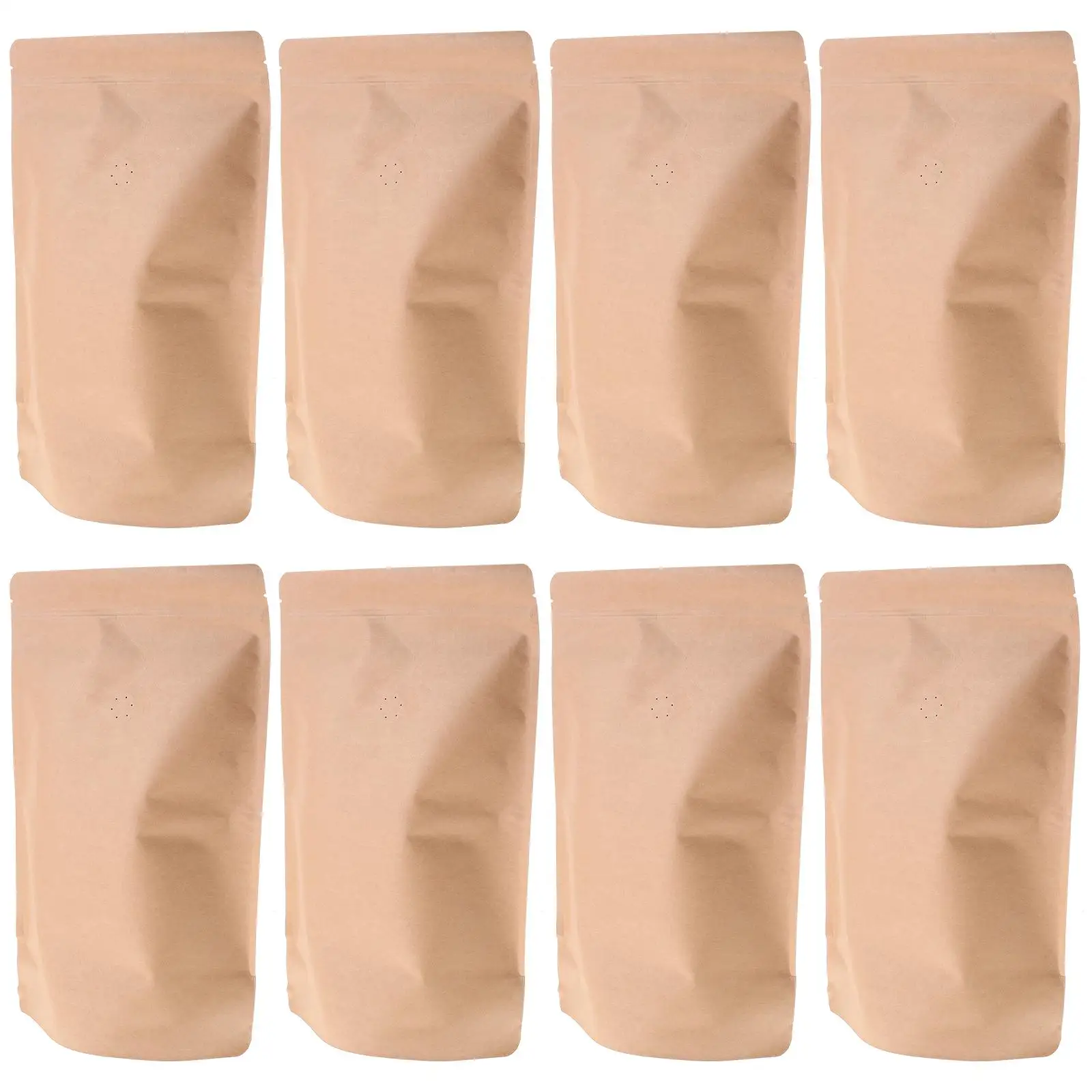 

10pcs Coffee Bags 180x300 90mm Paper Zipper One Way Valve Reusable Nuts Tea Snacks Grocery Practical Versatile Food