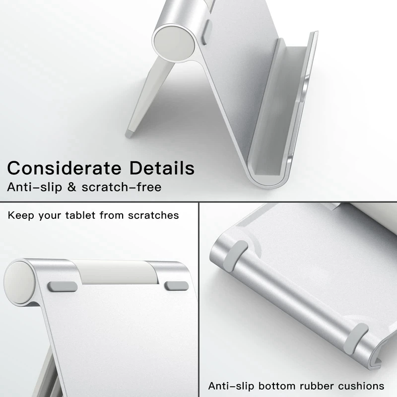 1Piece For All Phone And Pad Adjustable Desktop Tablet Table Cell Phone Stand Portable Desk Mobile Phone Holder Stand Black