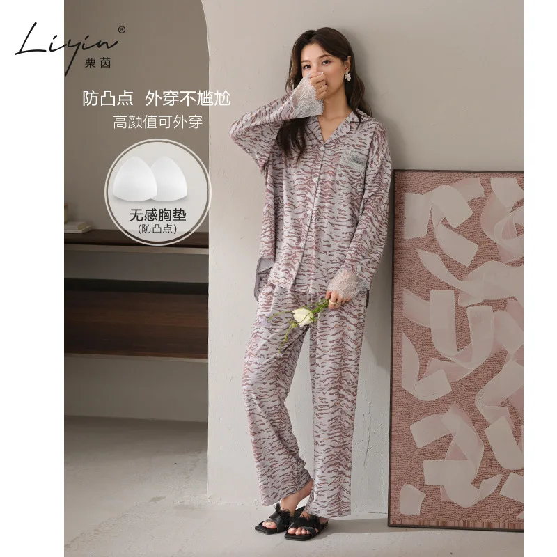 

Pjs Set Cotton Women's Pajama Set Women's Warm Winter Pajamas Fashionable Home Clothes, Pajamas Cute and Soft Pajama Set Go Out