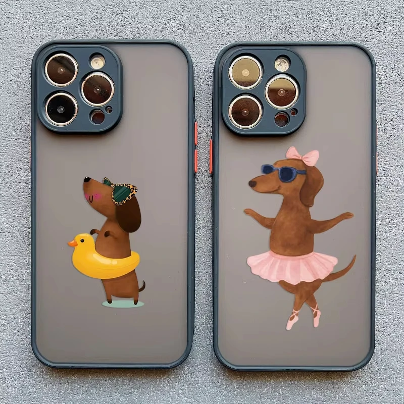 Funny Dancing Dachshund Sausage Dog Phone Case For Samsung Galaxy S26 S25 Ultra S24 S23 FE S22 S21 Plus S20 A56 A55 A54 Cover