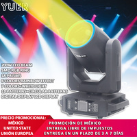 YUER LED 200W Beam With SMD Hole Colorful 18 Prism DMX Music Moving Head For Club Dj Dance Indoor Party Concert Stage Lighting