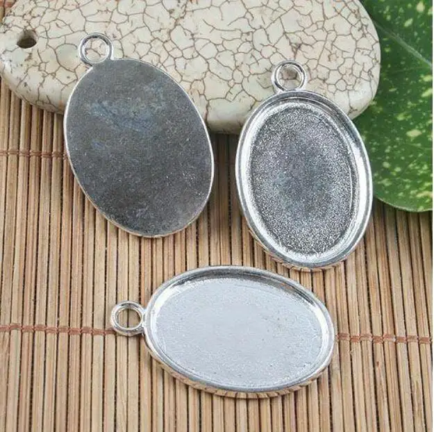 5pcs 28.3x21.6mm oval cabochon settings/photo frame G1109