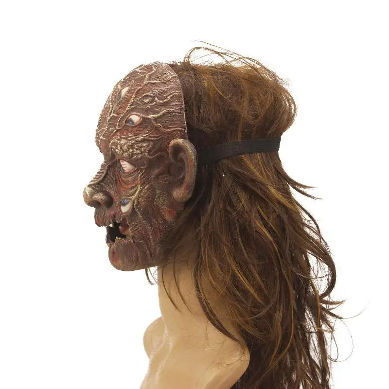 Goblin-Elf-Maske, Ork-Masken, gruselige Dämonenschädel-Monster-Gnome-Latex-Helme, Goblinoid-Kostüm-Requisite für Halloween, Karneval und Partys – Detail 5