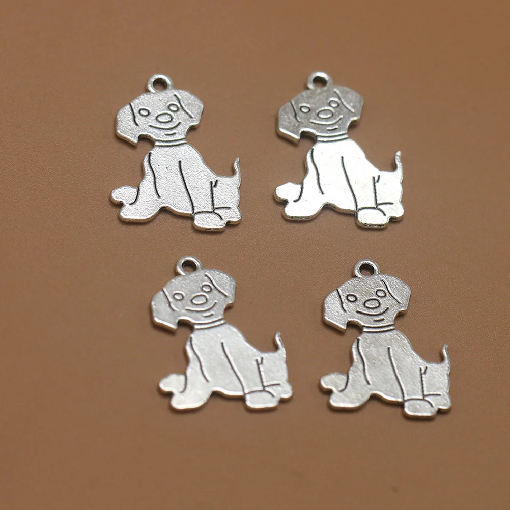 

10pcs Alloy Dog Shape Pendants Charms DIY Jewelry Making Accessory for Necklace Bracelet ( Silver)