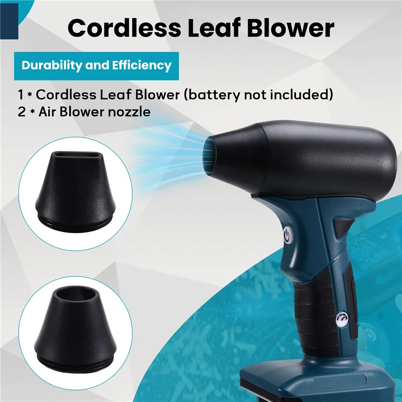 

Cordless Leaf Blower Electric Jobsite Air Blower For 18V Battery Brushless Handheld Portable Violent Turbo Fan-AT36