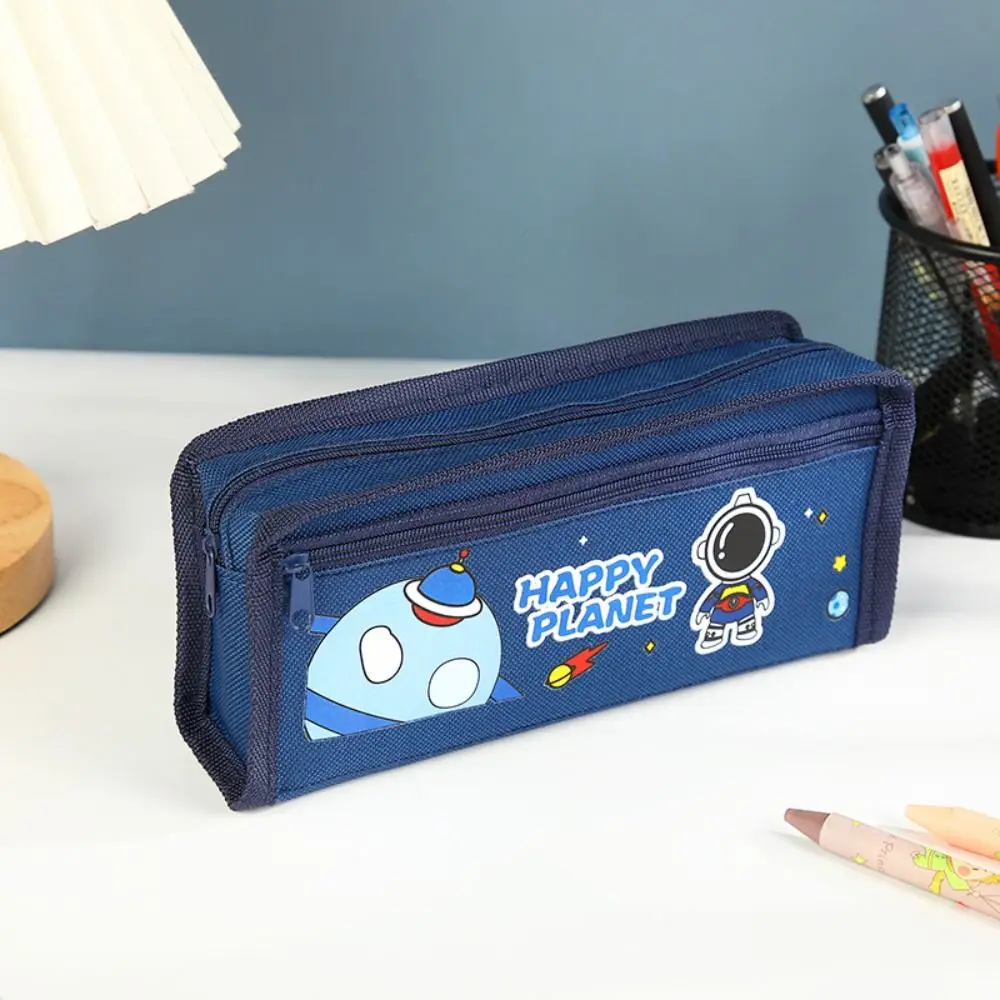 Estuche para lápices, bolsa de papelería para niños, almacenamiento de escritorio de gran capacidad, bolsa de lápices multicapa, organizador de escritorio