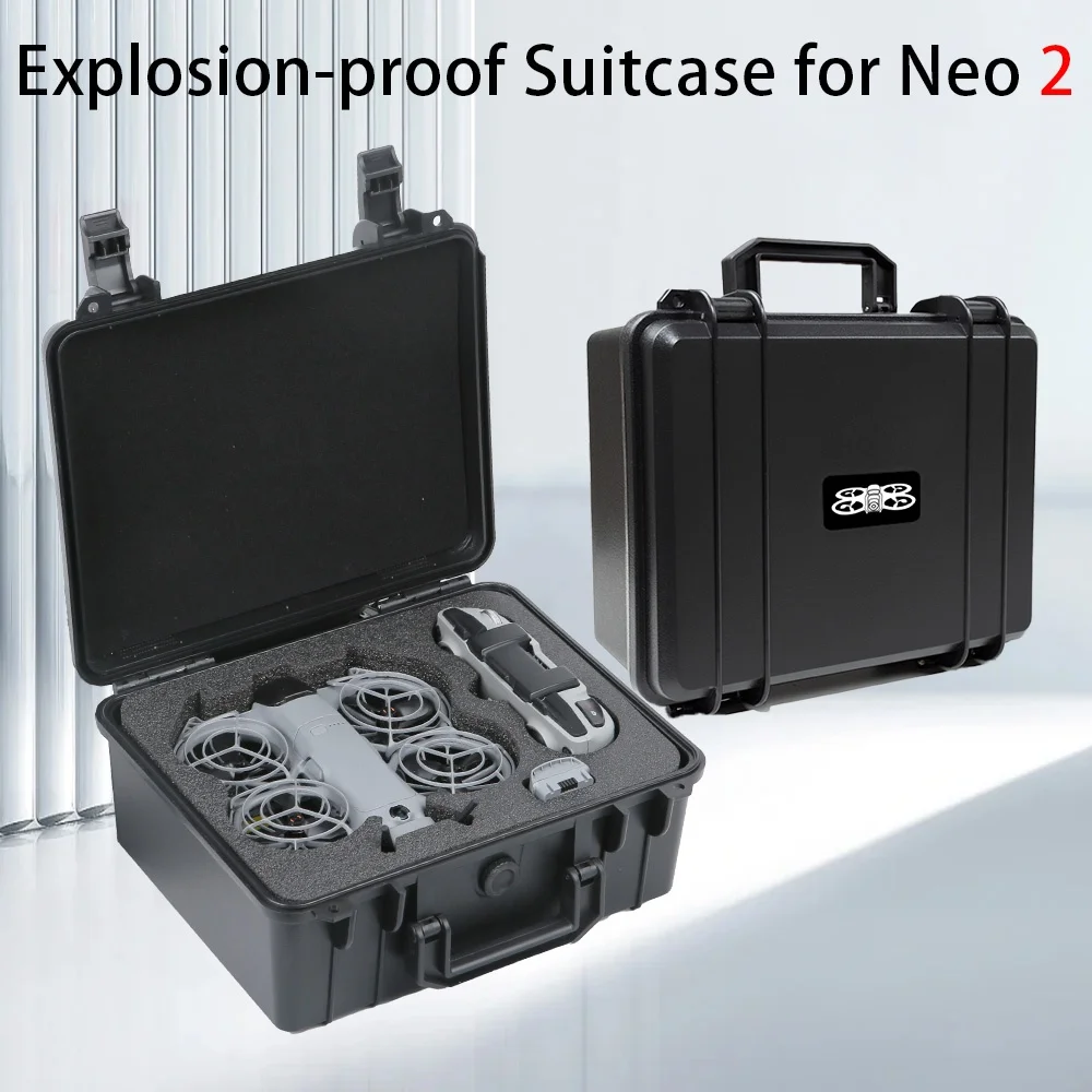 

Explosion-proof Suitcase Hard Storage Case For DJI Neo 2 Storage Bag High-strength Carrying Case Organizer​ Casual Black Box
