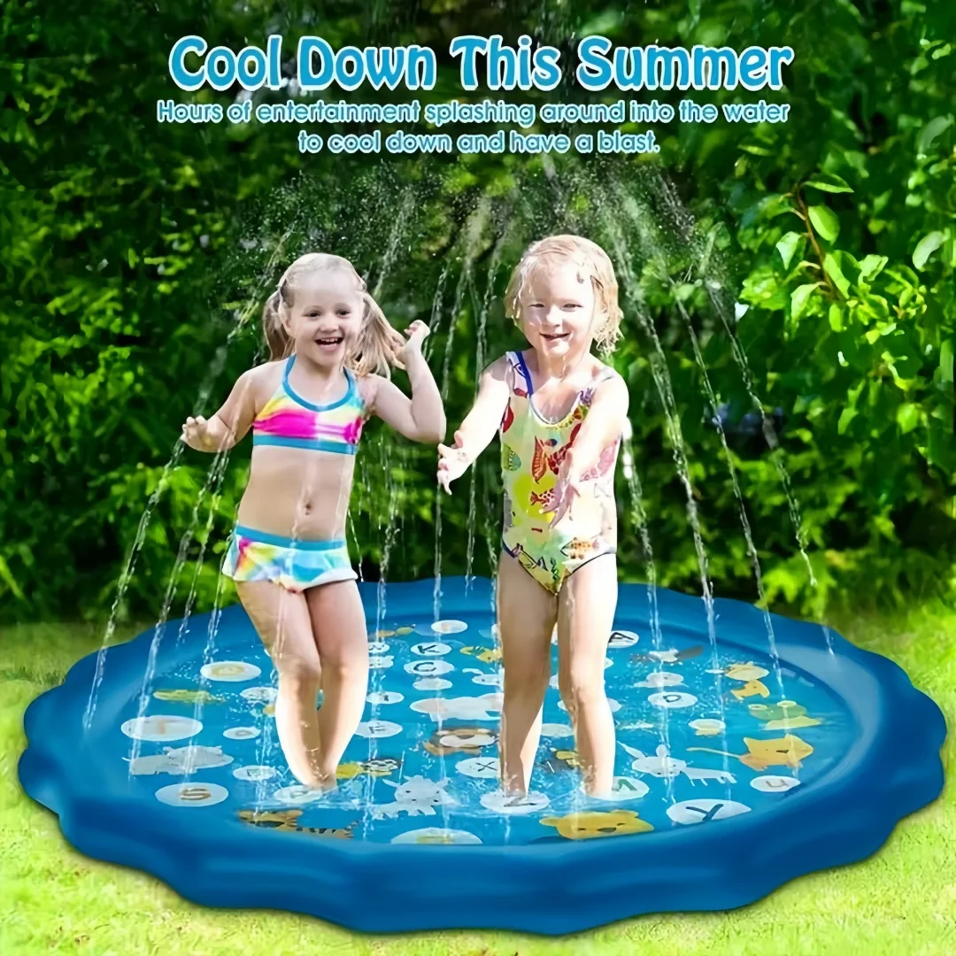 

Summer Outdoor Lawn Toys Water splash pad Inflatable Round Water Splash Play Pools Playing Sprinkler Mat Yard Water Spray Pad