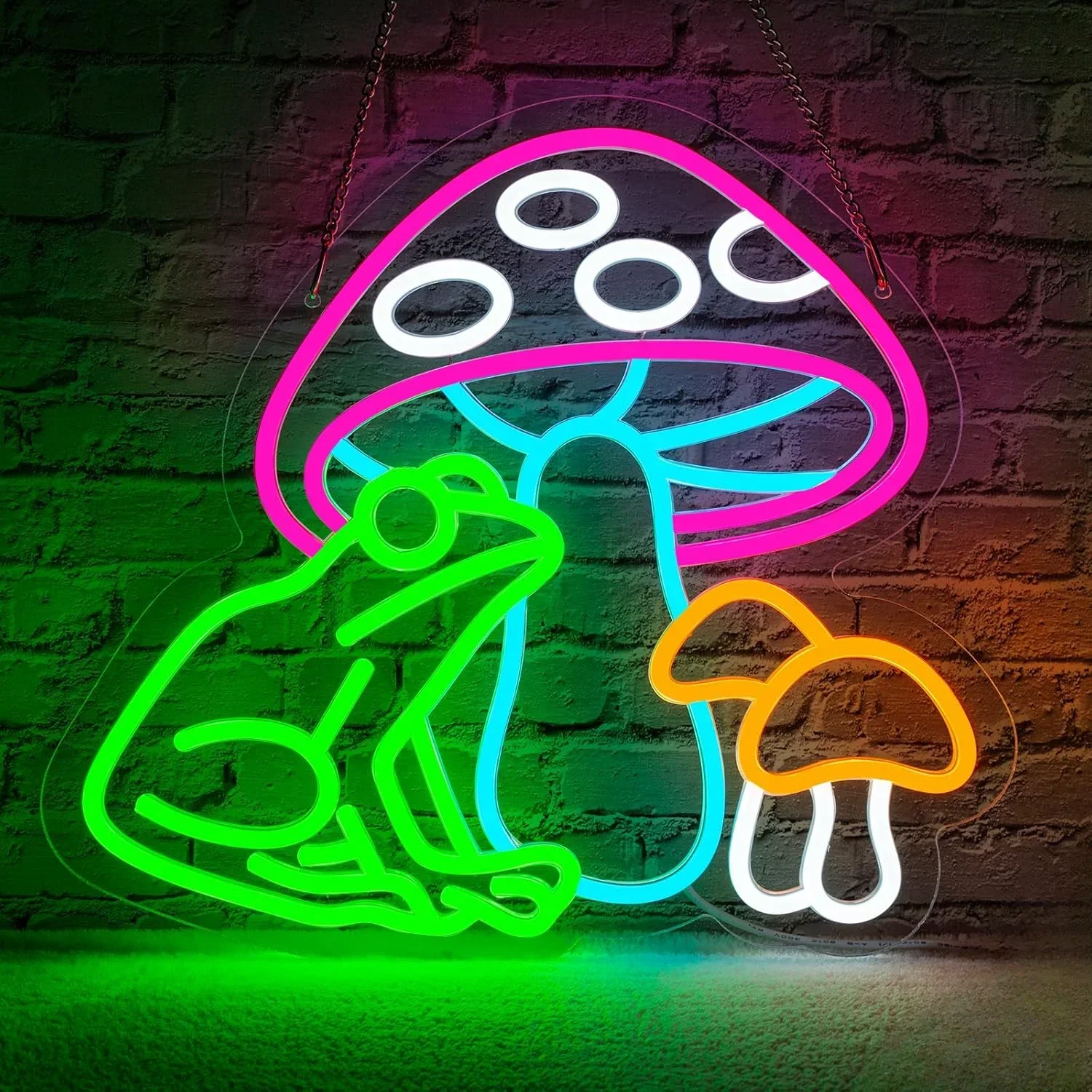 

Mushroom Frog Neon Sign Cool LED Neon Light Sign USB Powered for Wall Decor Game Room Decor Perfect Gifts for Birthday Christmas