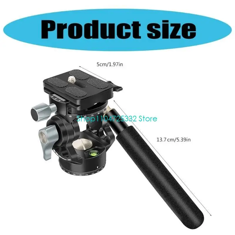 P5EA MINI TRUPOD FILID PAN HEAD مع لوحة إطلاق ARCA السريعة ومقبض 137 مم لكاميرات الفيديو