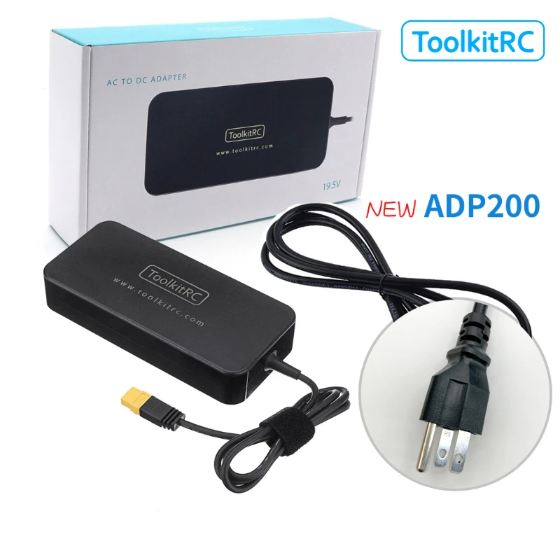 

ToolkitRC ADP200 Power Supply Unit Adapter XT60 Output Rc FPV Car Lipo LiHV NiMh Battery Balance Charger For M6D M8P M8D