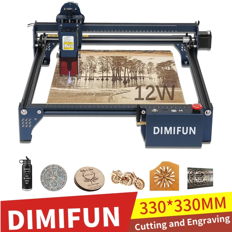 DIY Laser Engraving Machine for Beginners - DM6 Cutter 12000mm/min 60W Kit Phone Connect Woodworking Metal Engraver