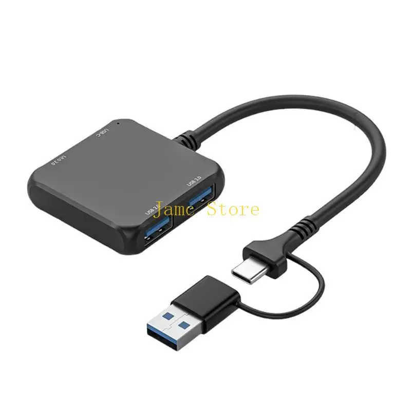 LX0B USB SPLITTER CABLE ADAPTER USB C/USB ذكر إلى 2xUSB2.0+1XUSB3.0+1XTYPE C كابل #2
