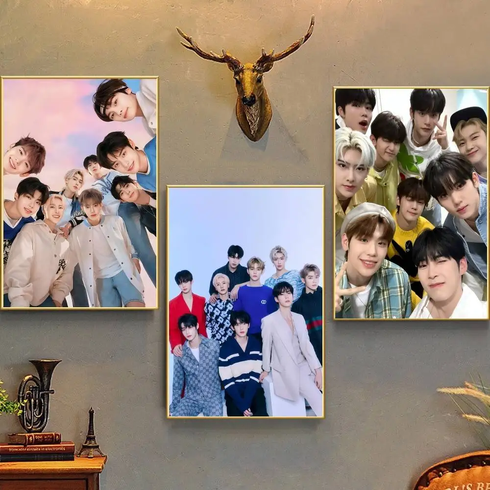 Kpop Group Z-ZEROBASEONE Poster Self-adhesive Art Waterproof Paper Sticker Coffee House Bar Room Wall Decor