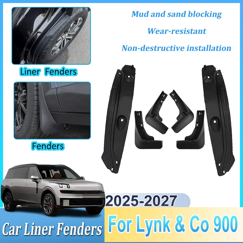 

Для Lynk Co 900, автомобильные аксессуары 2025 2026 2027, задняя внутренняя подкладка автомобиля, брызговики на колеса, брызговики, защитные инструменты